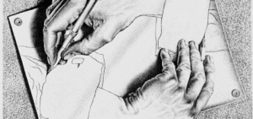 a drawing of hands