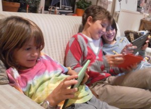 children with tablets
